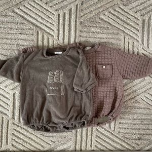 2 baby rompers sweater 18months